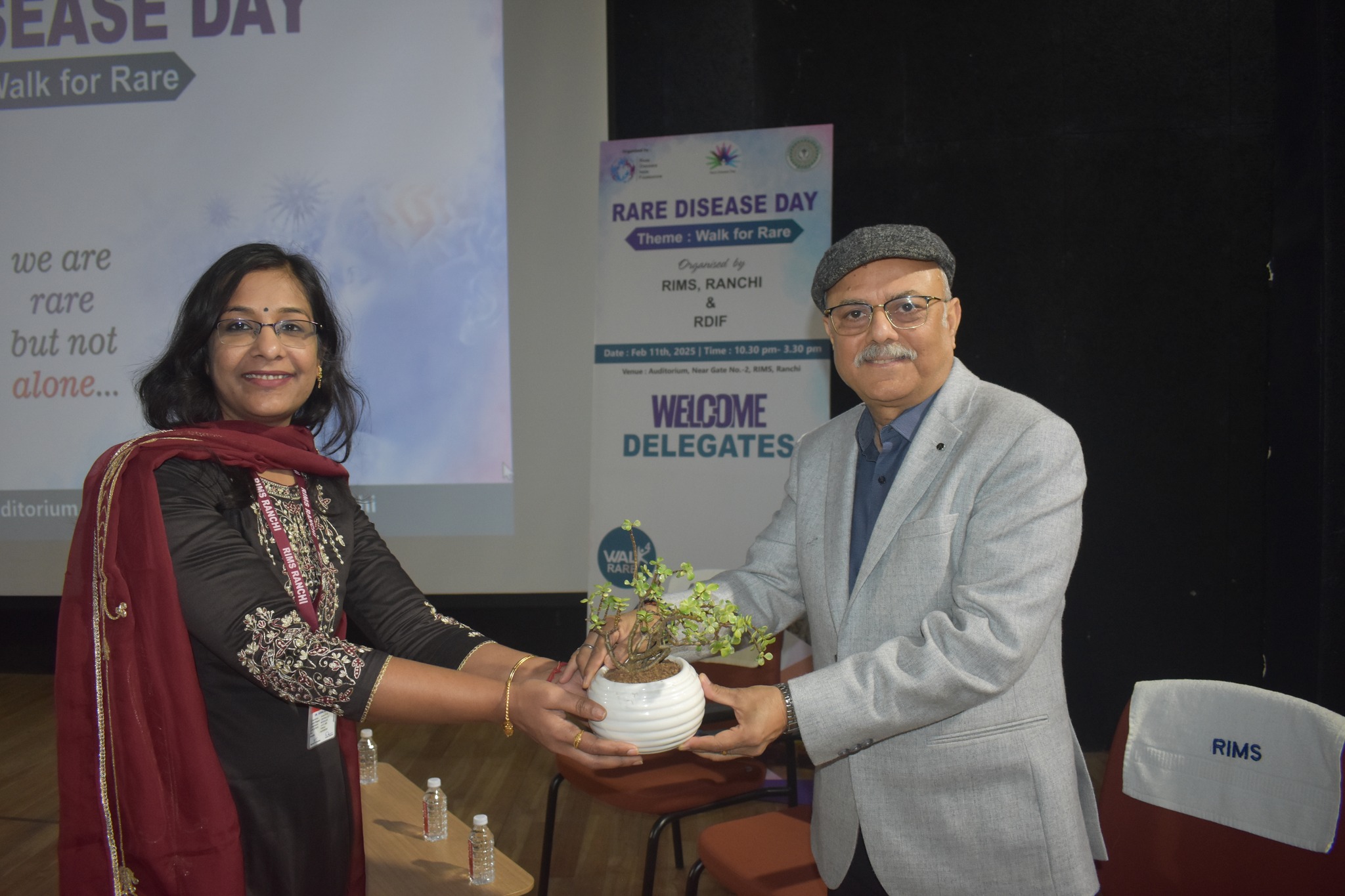 A guest speaker addressing the audience at the Ranchi event.